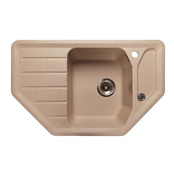 Мойка для кухни GranFest Композит CORNER 800E угловая 790*490 мм (C-800E песочный)
