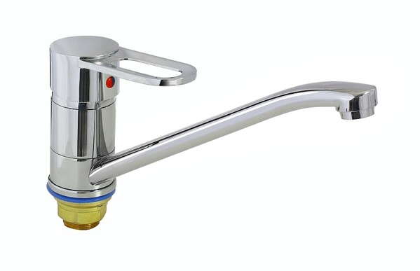 Смеситель Кухня d-40 дл. нос на гайке ПСМ - 425 - КТ/008 ПЛЮС тип См-МОЦБА, См-УмОЦБА