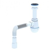 A0515 Сифон АНИ Пласт 1 1/2"*40 Грот с гофрой 40*40/50