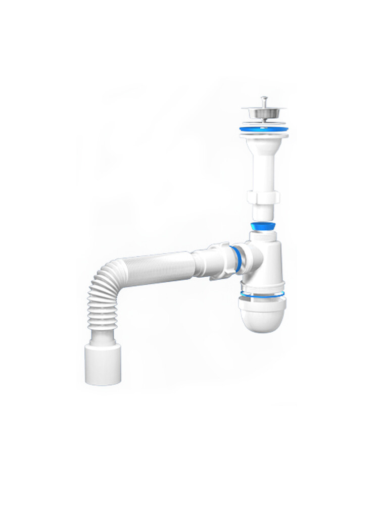 C0510 Сифон АНИ Пласт 1 1/2"*40 с гофрой 40/50