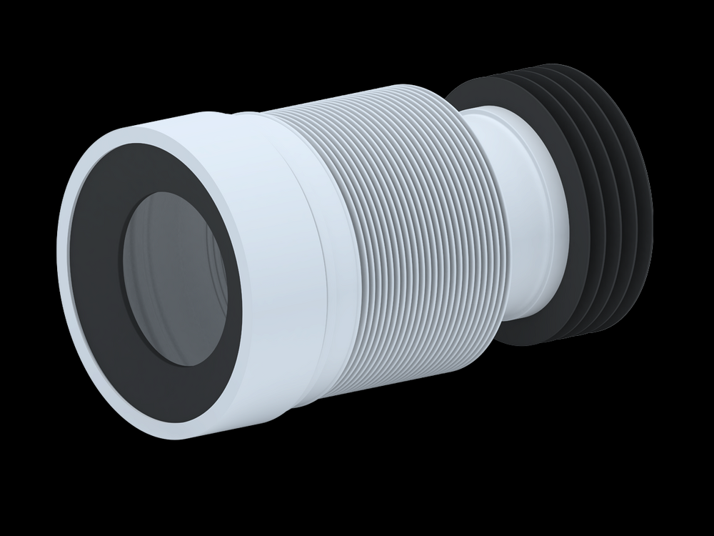 K828 Слив АНИ Пласт для унитаза раздвижной, L225-520мм