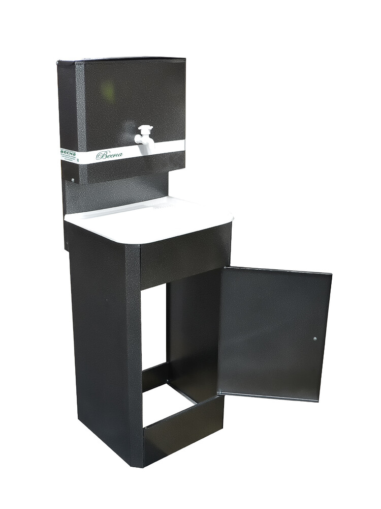 Умывальник "Весна" МИНИ без ЭВН (мойка Пластик 42*37, бак 11л) серебро