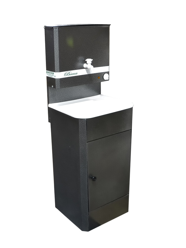 Умывальник "Весна" МИНИ с ЭВН (мойка Пластик 42*37, бак 11л) 1,25кВт серебро