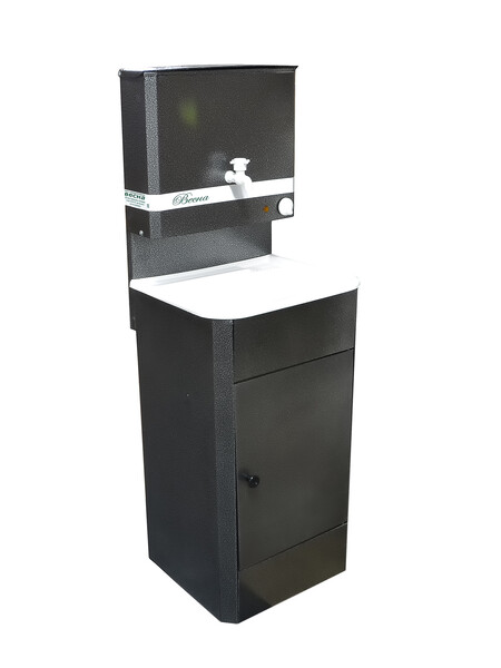 Умывальник "Весна" МИНИ с ЭВН (мойка Пластик 42*37, бак 11л) 1,25кВт серебро