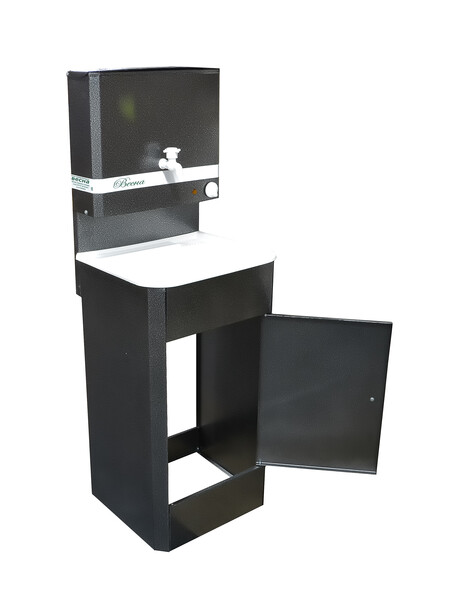 Умывальник "Весна" МИНИ с ЭВН (мойка Пластик 42*37, бак 11л) 1,25кВт серебро