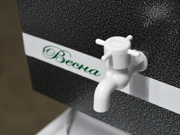 Умывальник "Весна" МИНИ с ЭВН (мойка Пластик 42*37, бак 11л) 1,25кВт серебро