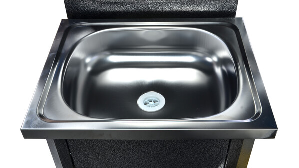 Умывальник "Весна" с ЭВН (мойка Нержавейка 40*50, бак 17л) 1,25кВт серебро