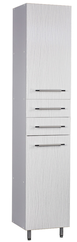 Пенал SANTREK HOME "Ника" (Белый полосатый) 2 двери 2 ящика Правый 400*1950*330