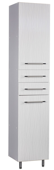 Пенал SANTREK HOME "Ника" (Белый полосатый) 2 двери 2 ящика Правый 400*1950*330