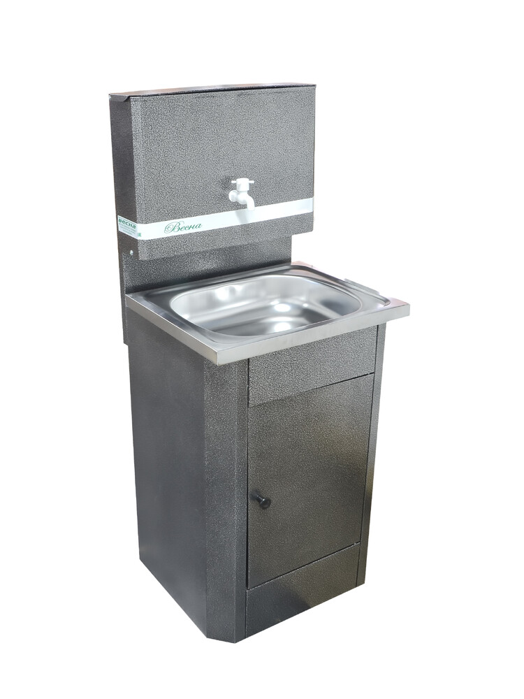 Умывальник "Весна" без ЭВН (мойка Нержавейка 40*50,бак 17л) серебро