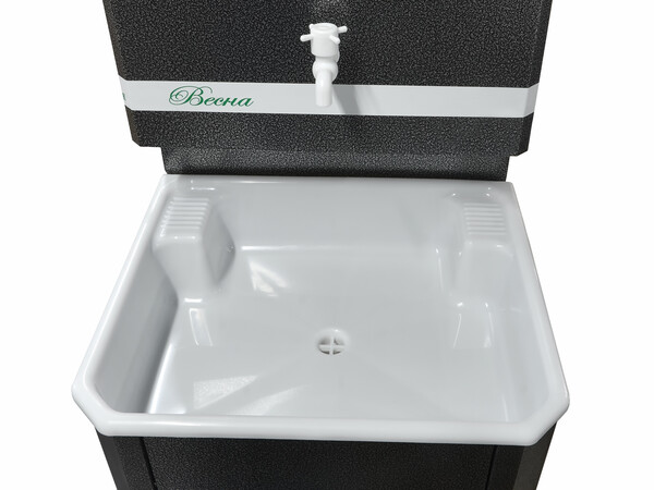 Умывальник "Весна" без ЭВН (мойка Пластик 40*50,бак 17л) серебро