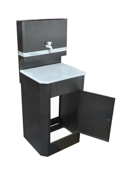 Умывальник "Весна" без ЭВН (мойка Пластик 40*50,бак 17л) серебро