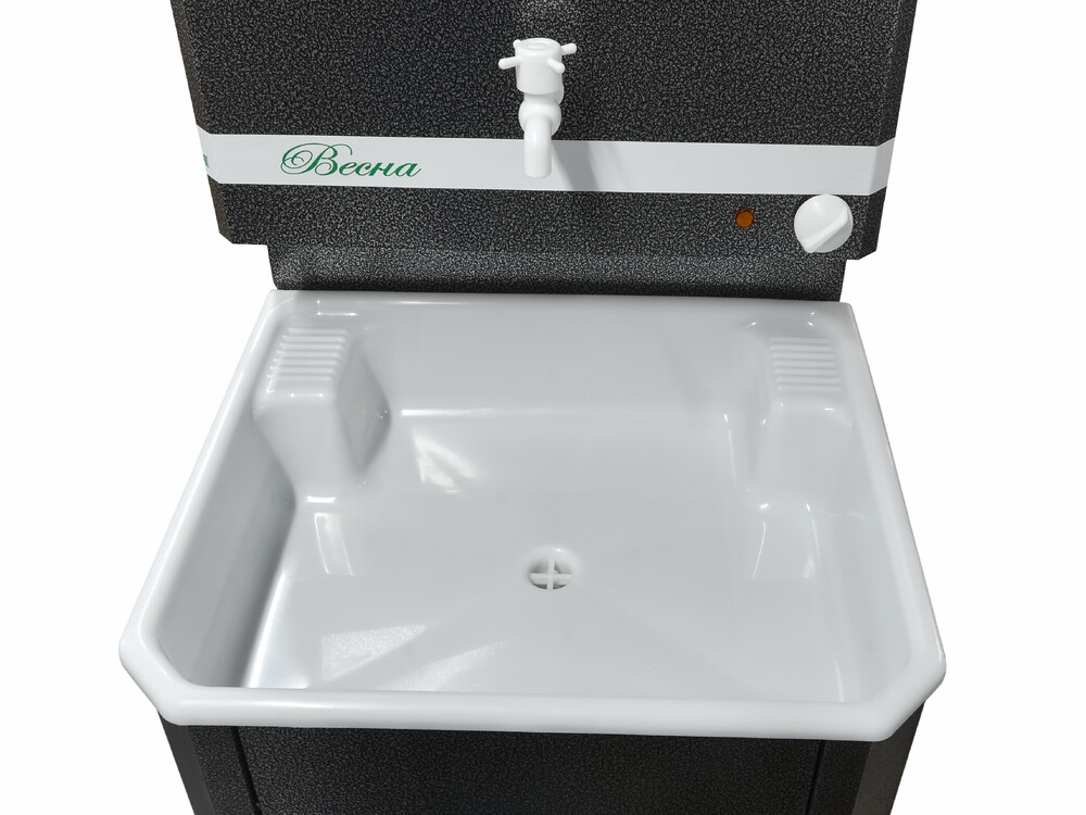 Умывальник "Весна" с ЭВН (мойка Пластик 40*50, бак 17л) 1,25кВт серебро