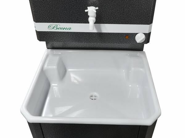 Умывальник "Весна" с ЭВН (мойка Пластик 40*50, бак 17л) 1,25кВт серебро