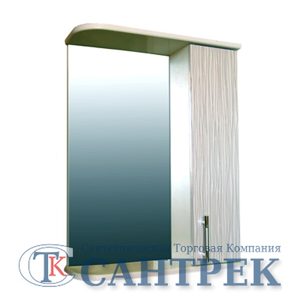 Зеркало-шкаф SANTREK HOME "Ника" (Белый полосатый ) Правый 525*700*180