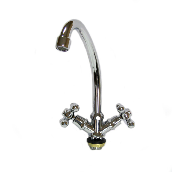 Смеситель Кухня TSARSBERG 1/2 м/к на металл. гайке Крест 272-95 тип См-МДЦБА