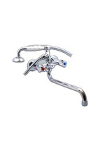 Смеситель Ванна Казань 1/2 м/к (КС 97002/97105)мет.мах, отечест. испол. мет.флаж,мет.шланг, пл.лейка