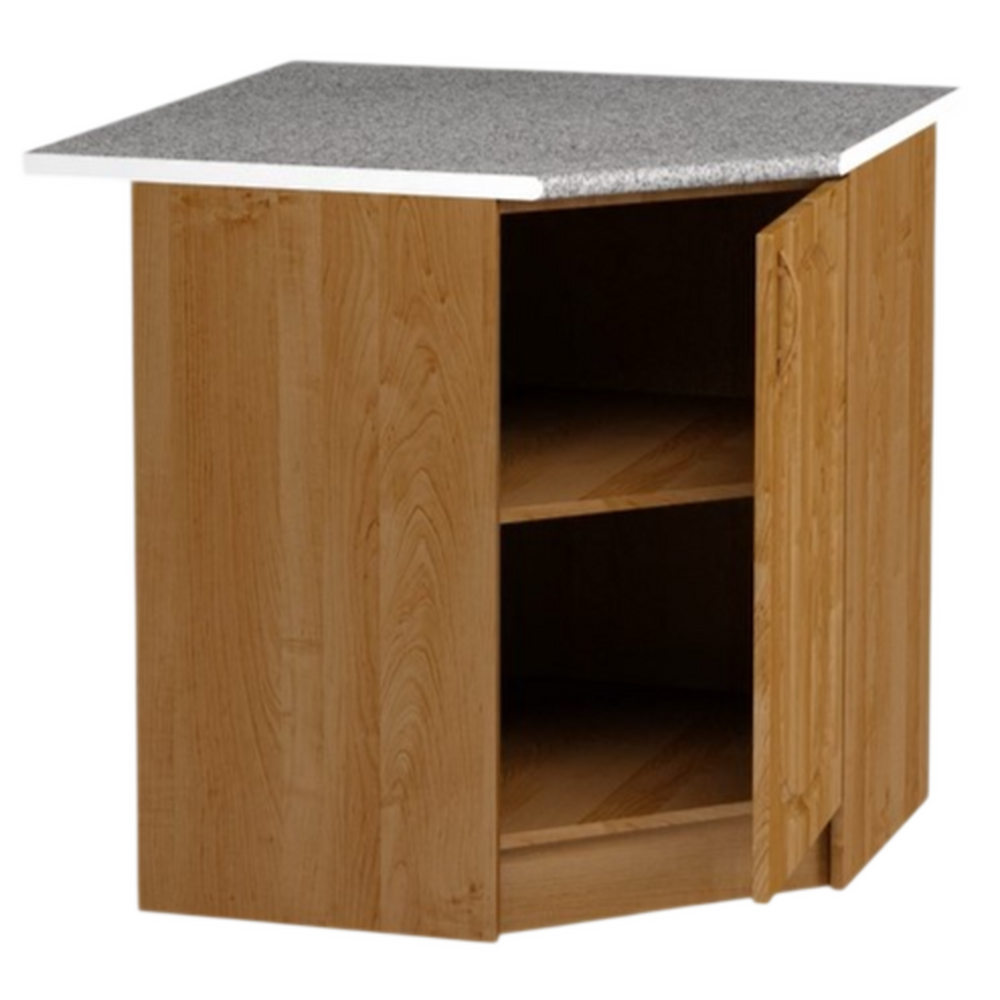 Рабочий стол угловой 85*85 (1 дверь) Ольха фасад МДФ столешница цвет (ГРАНИТ) SANTREK HOME