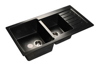 Мойка для кухни GranFest Композит PRACTIK 980KL 2 чаши+крыло 980х510 (P-980KL черный)
