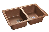 Мойка для кухни GranFest Композит STANDART 780K 2 чаши 780*510 мм (S-780K терракот)