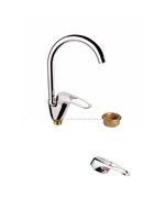 Смеситель Кухня Lemen шар d40 боковой (LB 91421) на гайке латунь