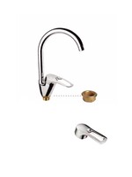 Смеситель Кухня Lemen шар d40 боковой (LB 91477) на гайке латунь