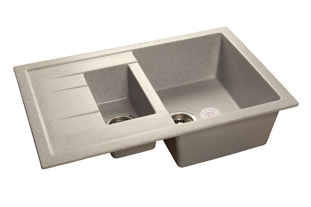 Мойка для кухни GranFest Композит QUADRO 775KL 1,5 чаши 765*495 мм (Q-775KL серый)