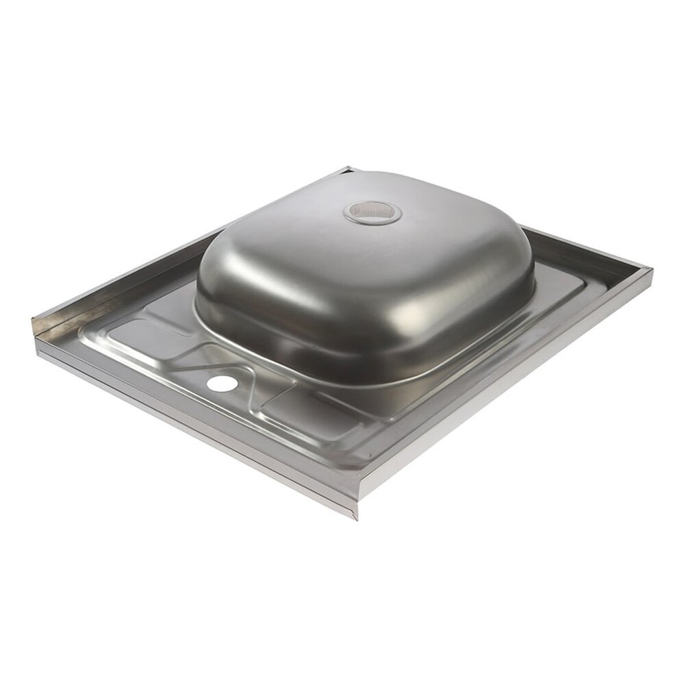 Мойка нерж накладная 50*60 т.0,4 (без сифона) Santrek AQUA