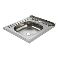 Мойка нерж накладная 50*60 т.0,4 (без сифона) Santrek AQUA