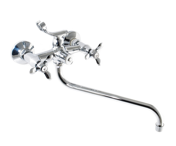 Смеситель Ванна SANTREK AQUA-310  "CLASSIC" 1/2 м/к перекл. кран букса 3-х лепестк. SL 591