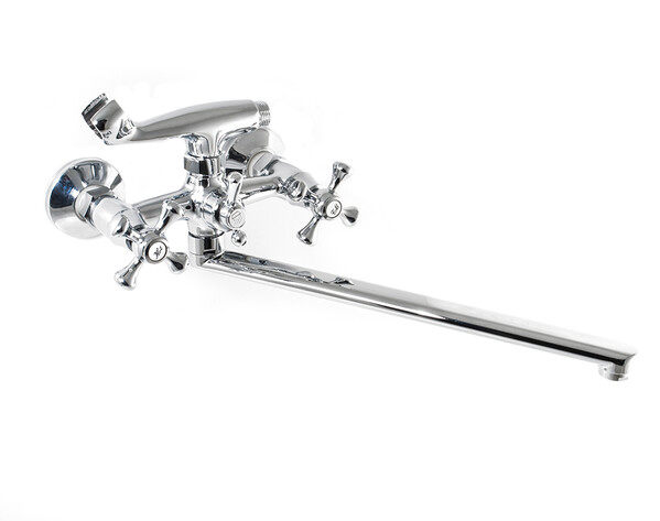 Смеситель Ванна SANTREK AQUA-325  "CLASSIC" 1/2 м/к шар. перекл. Крест SL594 длинный плоск нос