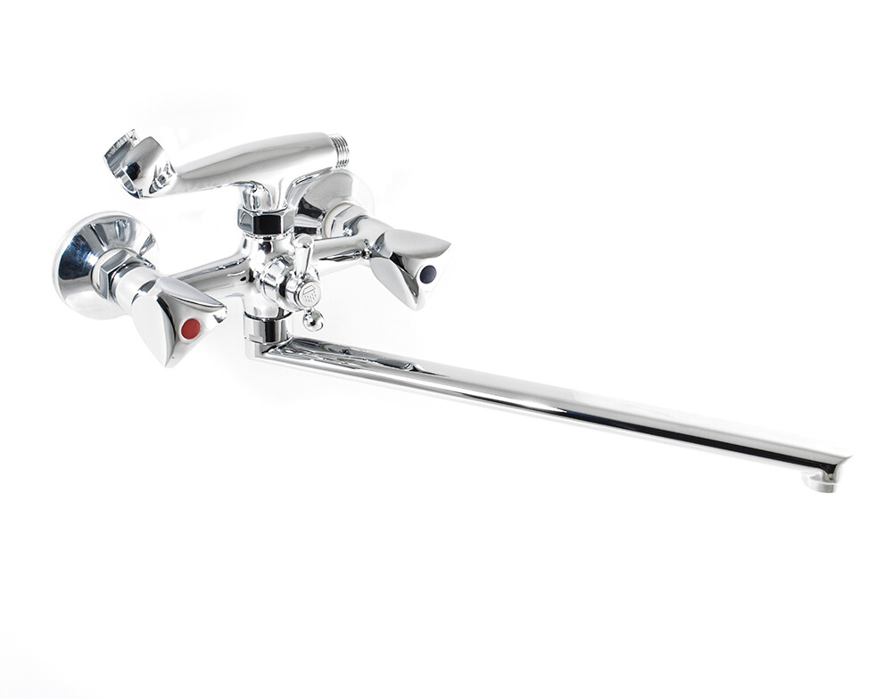 Смеситель Ванна SANTREK AQUA-325  "CLASSIC" 1/2 м/к шар. перекл. Лючия SL503 длинный плоск нос