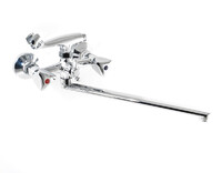 Смеситель Ванна SANTREK AQUA-325  "CLASSIC" 1/2 м/к шар. перекл. Лючия SL503 длинный плоск нос