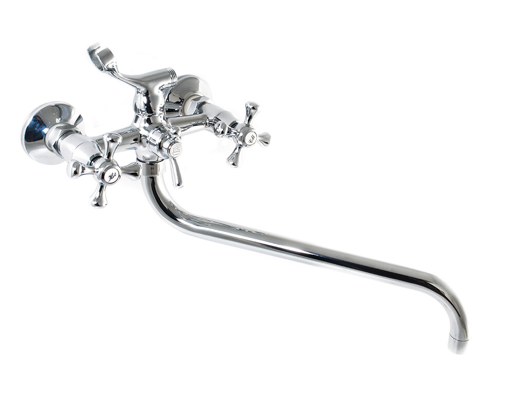 Смеситель Ванна SANTREK AQUA-360  "CLASSIC" 1/2 м/к шар. перекл. Крест SL594 толстый нос