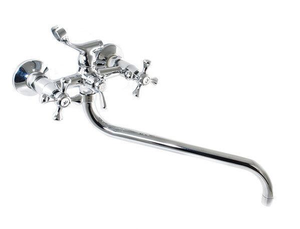 Смеситель Ванна SANTREK AQUA-360  "CLASSIC" 1/2 м/к шар. перекл. Крест SL594 толстый нос