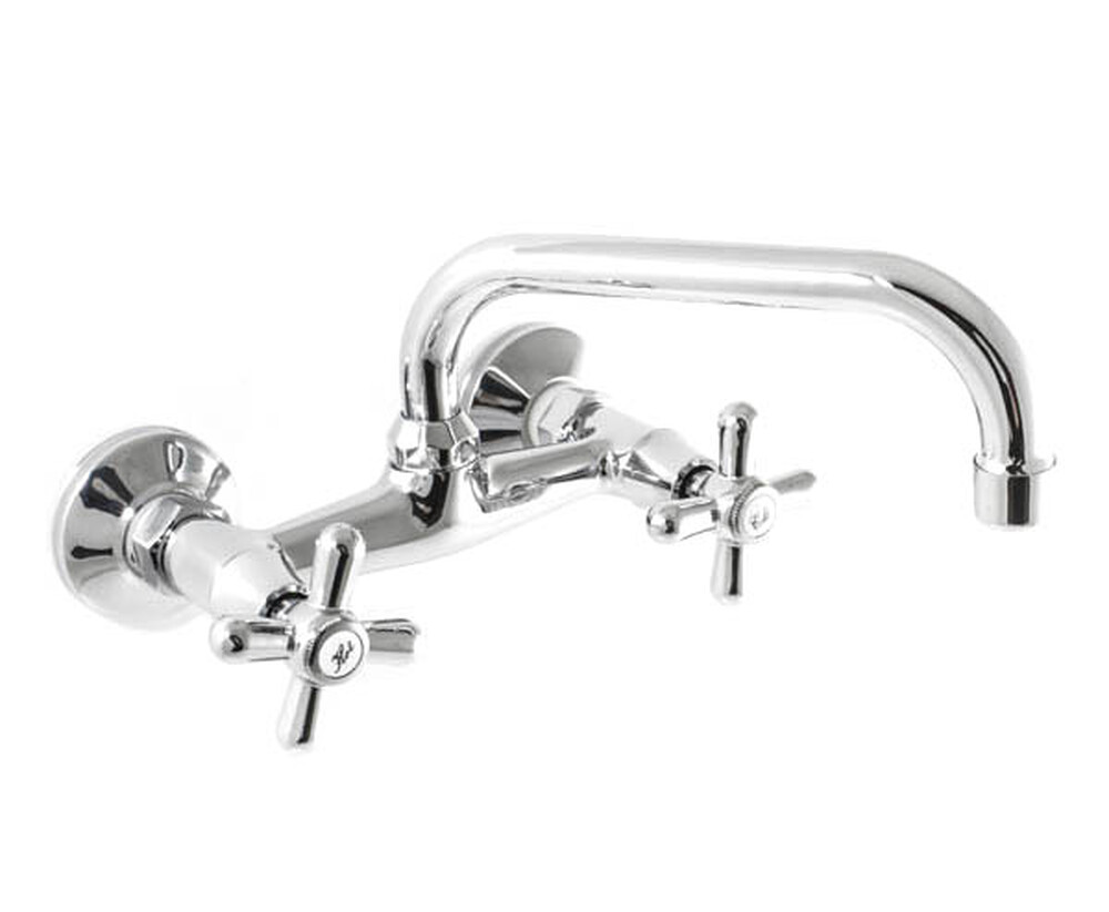 Смеситель Кухня СТЕНА SANTREK AQUA-495  "CLASSIC" 1/2 м/к Крест SL595