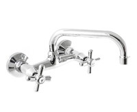 Смеситель Кухня СТЕНА SANTREK AQUA-495  "CLASSIC" 1/2 м/к Крест SL595