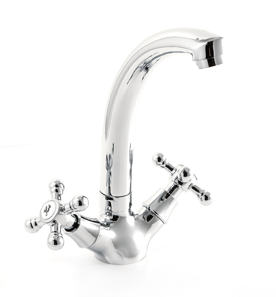 Смеситель Кухня SANTREK AQUA-410  "CLASSIC" LUX 1/2 м/к Крест SL592