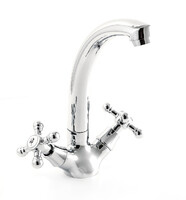 Смеситель Кухня SANTREK AQUA-410  "CLASSIC" LUX 1/2 м/к Крест SL592