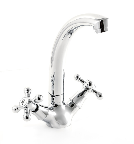 Смеситель Кухня SANTREK AQUA-410  "CLASSIC" LUX 1/2 м/к Крест SL592