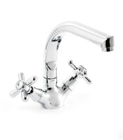 Смеситель Кухня SANTREK AQUA-430  "CLASSIC" LUX 1/2 м/к Крест SL595 высокий излив