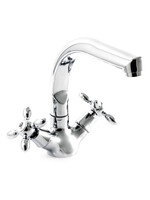 Смеситель Кухня SANTREK AQUA-430  "CLASSIC" LUX 1/2 м/к Крест SL603 высокий излив