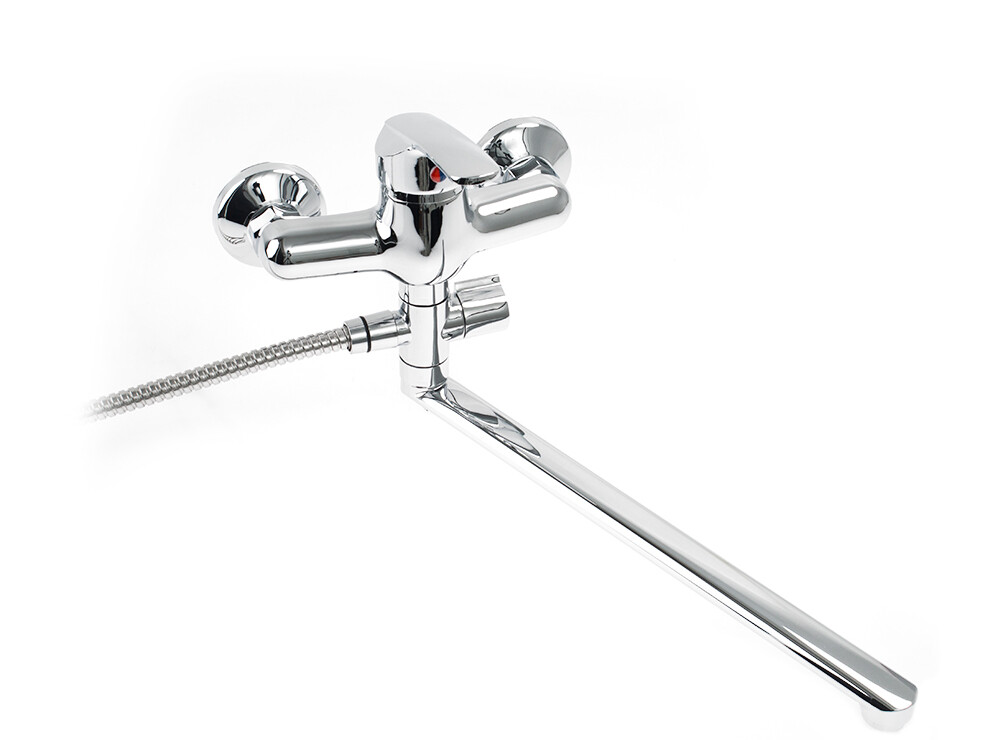 Смеситель Ванна SANTREK AQUA-505  "MODERN" шар. d-40 L-нос, дивертор картридж. перекл SB91