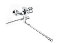 Смеситель Ванна SANTREK AQUA-505  "MODERN" шар. d-40 L-нос, дивертор картридж. перекл SB91