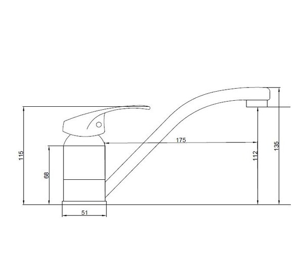 Смеситель Кухня SANTREK AQUA-618  "MODERN" шар. d-40 SB35 Хирургический