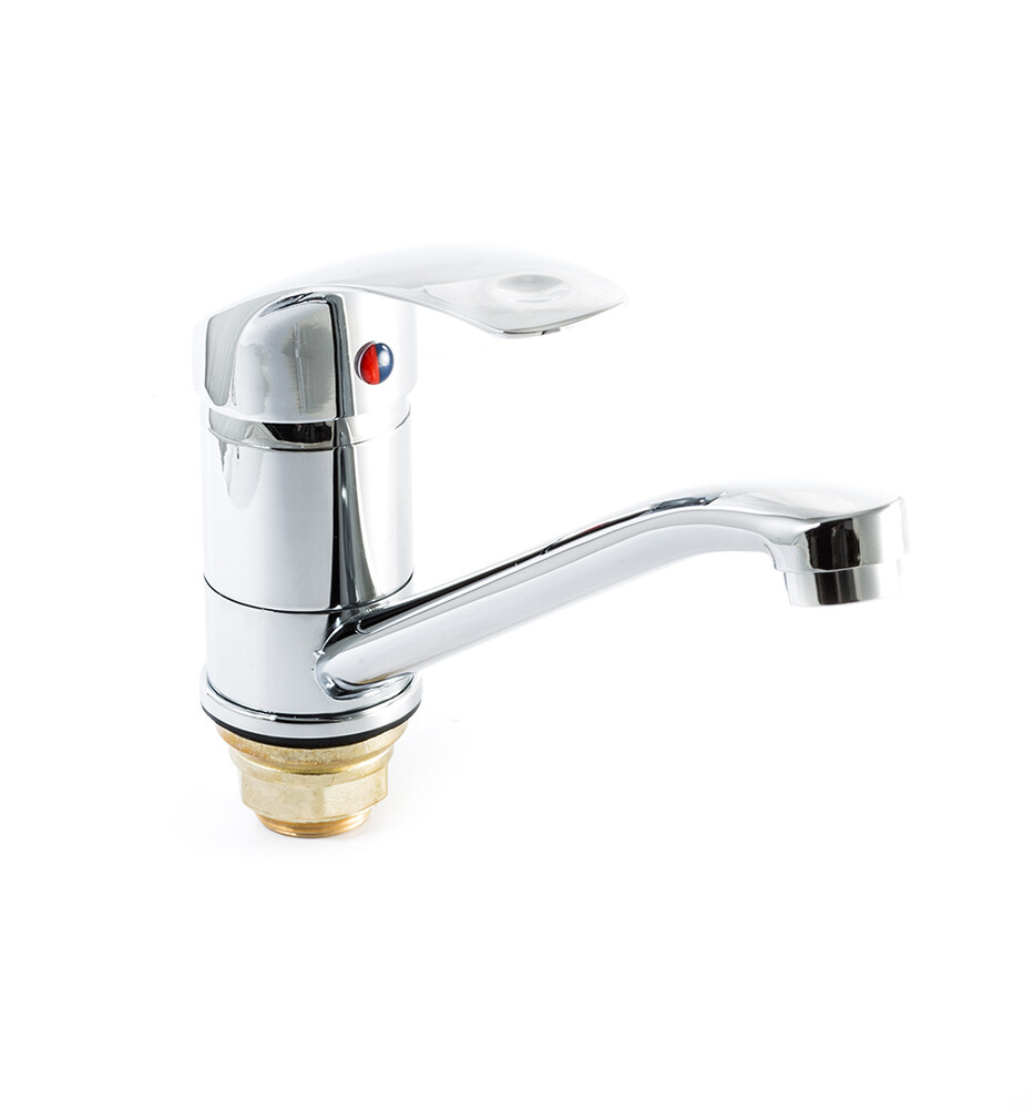 Смеситель Кухня SANTREK AQUA-630  "MODERN" шар. d-40 на гайке, средний нос SB70