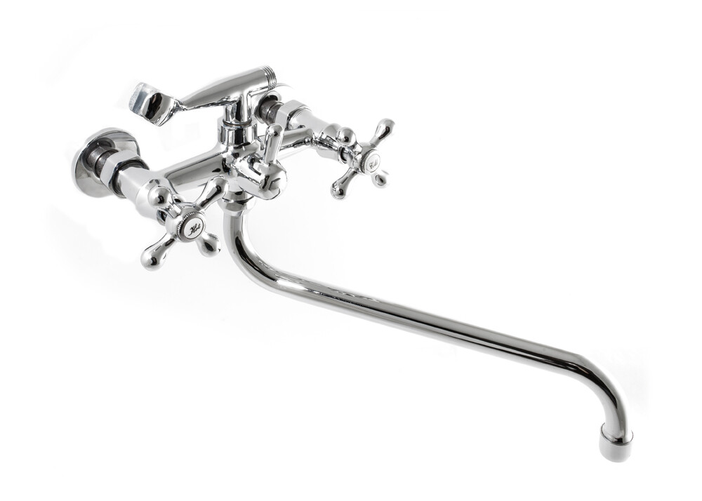 Смеситель Ванна SANTREK AQUA-100  "NOSTALGIE" 1/2 м/к перекл. душа шток, Крест SL 597