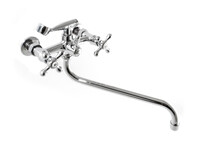 Смеситель Ванна SANTREK AQUA-100  "NOSTALGIE" 1/2 м/к перекл. душа шток, Крест SL 597