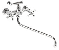 Смеситель Ванна SANTREK AQUA-110  "NOSTALGIE" 1/2 м/к (литой) шар. перекл Крест SL 597