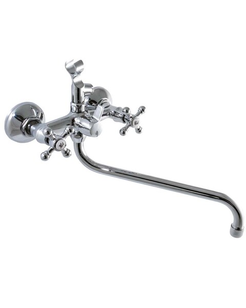 Смеситель Ванна SANTREK AQUA-120  "NOSTALGIE" 1/2 м/к перекл. кран букса Крест SL592